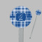 Plaid Clear Plastic 7" Stir Stick - Round - Closeup