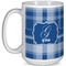 Plaid Coffee Mug - 15 oz - White Full