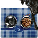 Plaid Dog Food Mat - Large w/ Name and Initial