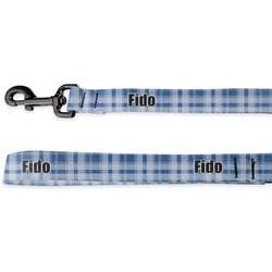 Plaid Dog Leash - 6 ft (Personalized)