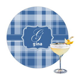 Plaid Printed Drink Topper - 3.25" (Personalized)