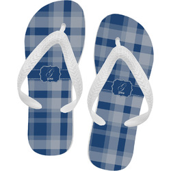 Plaid Flip Flops - Small (Personalized)