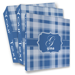 Plaid 3 Ring Binder - Full Wrap (Personalized)