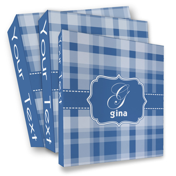 Custom Plaid 3 Ring Binder - Full Wrap (Personalized)