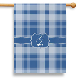 Plaid 28" House Flag - Double Sided (Personalized)