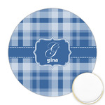 Plaid Printed Cookie Topper - 2.5" (Personalized)