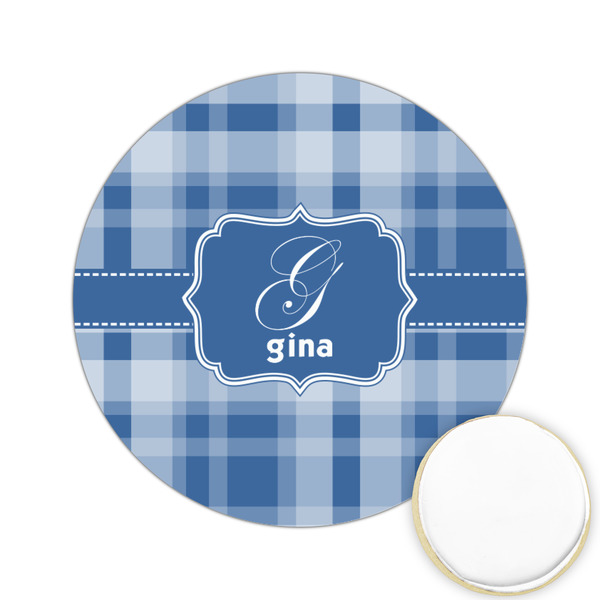 Custom Plaid Printed Cookie Topper - 2.15" (Personalized)