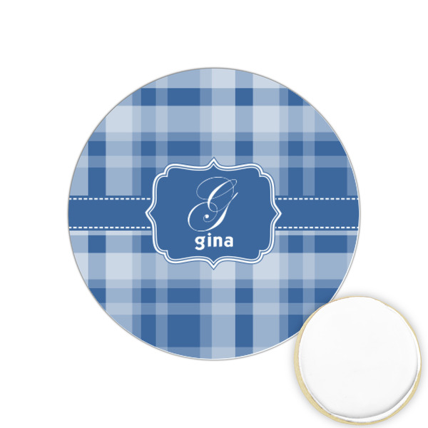 Custom Plaid Printed Cookie Topper - 1.25" (Personalized)