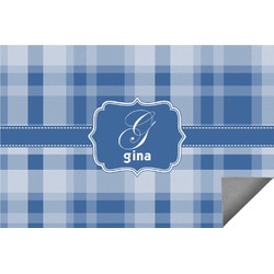 Plaid Indoor / Outdoor Rug - 6'x8' w/ Name and Initial