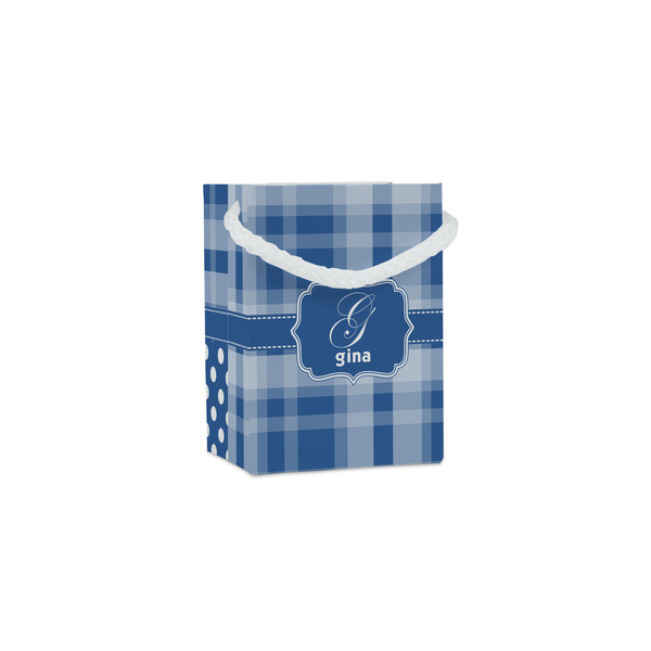 Custom Plaid Jewelry Gift Bags - Matte (Personalized)