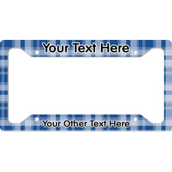 Plaid License Plate Frame - Style A (Personalized)