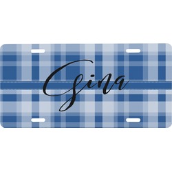 Plaid Front License Plate (Personalized)