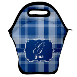 Plaid Lunch Bag w/ Name and Initial