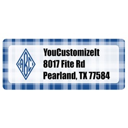 Plaid Return Address Labels (Personalized)