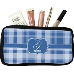 Plaid Makeup / Cosmetic Bag - Small (Personalized)