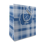 Plaid Medium Gift Bag (Personalized)