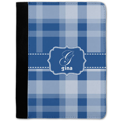 Plaid Notebook Padfolio w/ Name and Initial