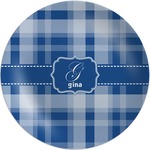 Plaid Melamine Plate (Personalized)