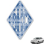 Plaid Monogram Car Decal (Personalized)