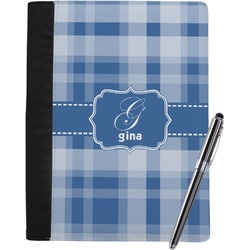 Plaid Notebook Padfolio - Large w/ Name and Initial