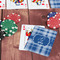 Plaid On Table with Poker Chips