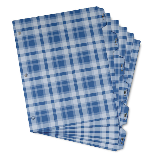 Custom Plaid Binder Tab Divider - Set of 6 (Personalized)