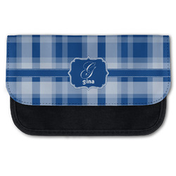 Plaid Canvas Pencil Case w/ Name and Initial