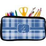 Plaid Neoprene Pencil Case (Personalized)