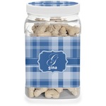 Plaid Dog Treat Jar (Personalized)