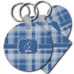 Plaid Plastic Keychain (Personalized)