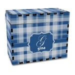 Plaid Wood Recipe Box - Full Color Print (Personalized)