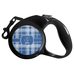 Plaid Retractable Dog Leash - Large (Personalized)