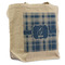 Plaid Reusable Cotton Grocery Bag - Front View