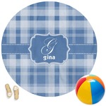 Plaid Round Beach Towel (Personalized)