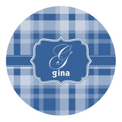 Plaid Round Decal (Personalized)