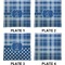 Plaid Set of Square Dinner Plates (Approval)