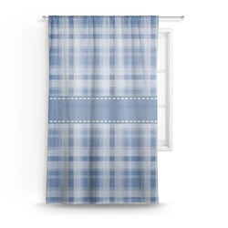 Plaid Sheer Curtain - 50"x84"