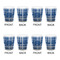 Plaid Shot Glass - White - Set of 4 - APPROVAL