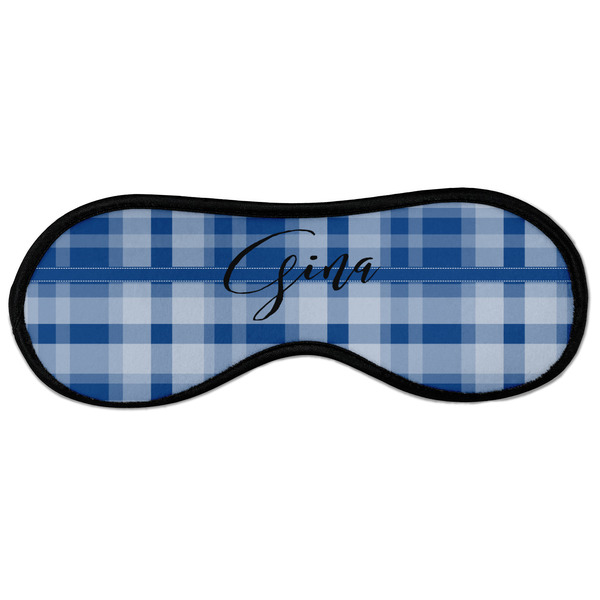 Custom Plaid Sleeping Eye Masks - Large (Personalized)