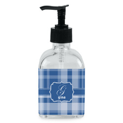 Plaid Glass Soap & Lotion Bottle - Single Bottle (Personalized)