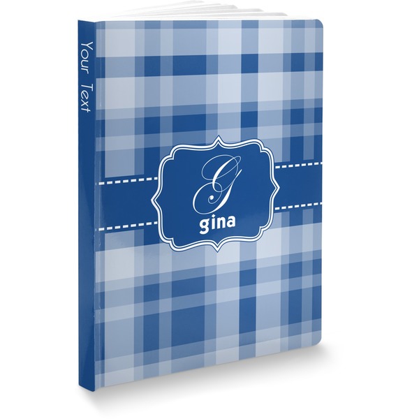 Custom Plaid Softbound Notebook - 7.25" x 10" (Personalized)