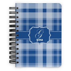 Plaid Spiral Notebook - 5x7 w/ Name and Initial