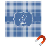 Plaid Square Car Magnet - 6" (Personalized)