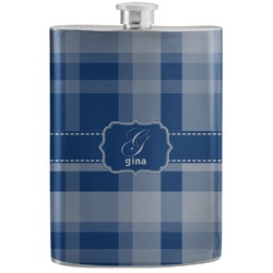 Plaid Stainless Steel Flask (Personalized)