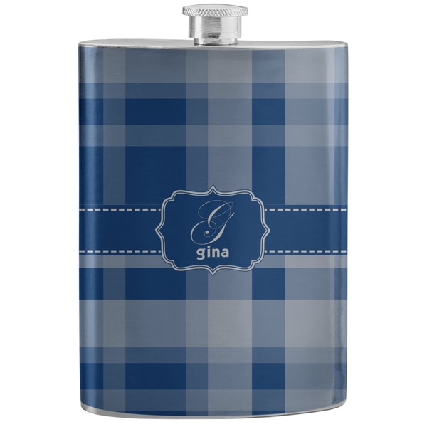 Custom Plaid Stainless Steel Flask (Personalized)