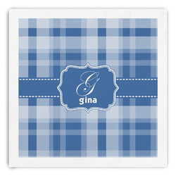 Plaid Paper Dinner Napkins (Personalized)