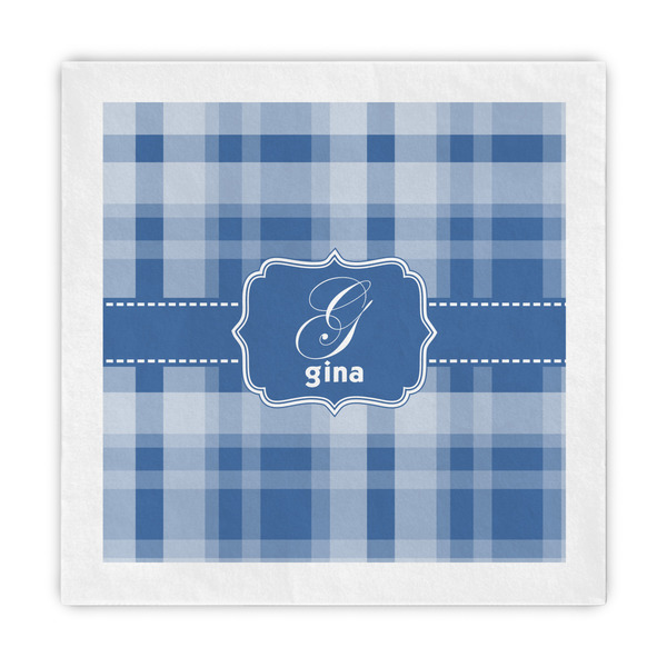 Custom Plaid Decorative Paper Napkins (Personalized)