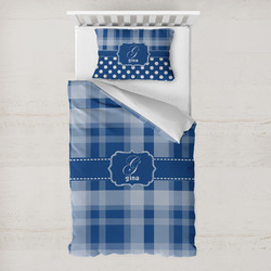 Plaid Toddler Bedding w/ Name and Initial