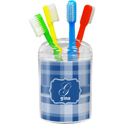 Plaid Toothbrush Holder (Personalized)