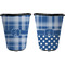 Plaid Trash Can Black - Front and Back - Apvl